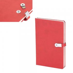 Termo Dəri Qapaqlı USB'li Dəftər ( 13 x 21 sm )
