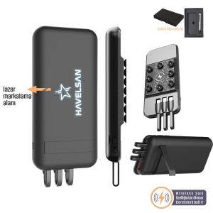RUBBER WİRELESS POWERBANK 10.000 Mah